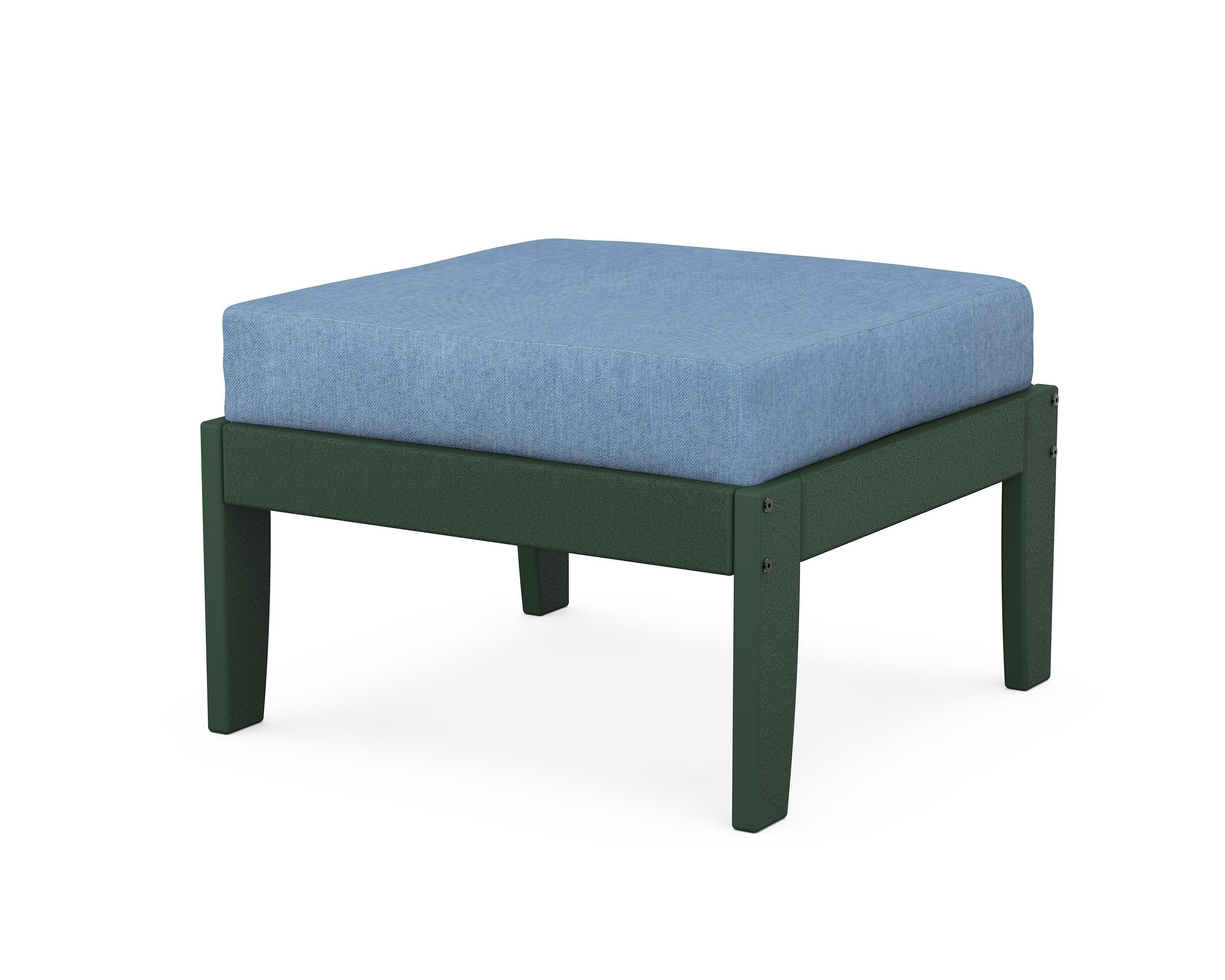 Unbranded Modular Ottoman - Classic in Green / Sky Blue