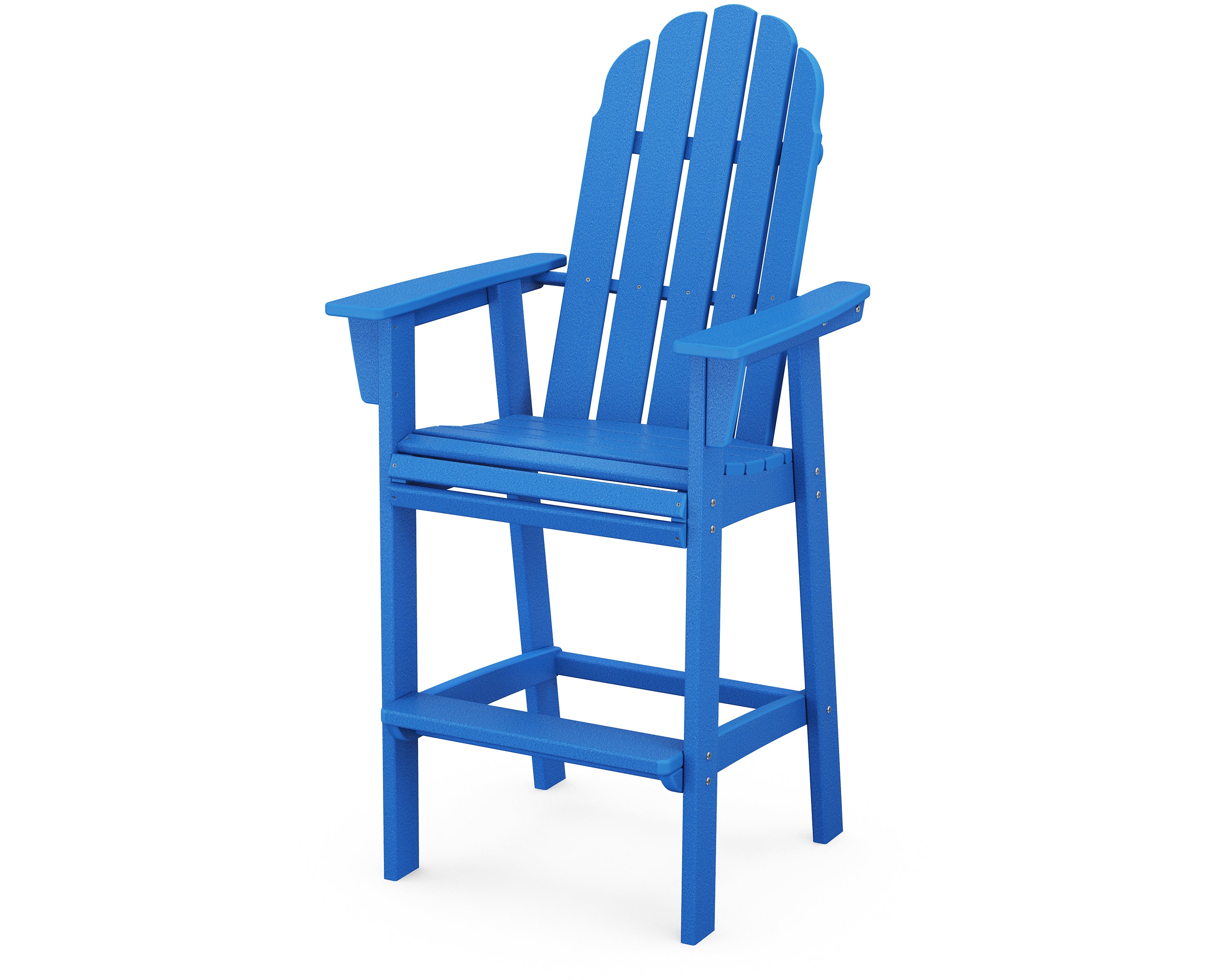 POLYWOOD® Vineyard Curveback Adirondack Bar Chair in Pacific Blue