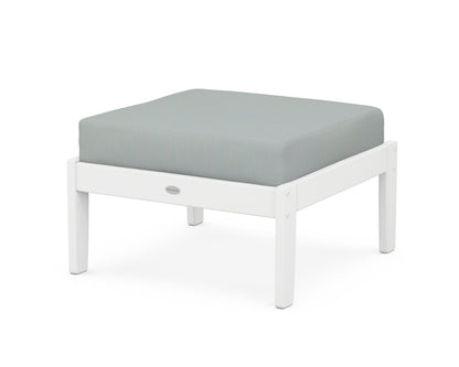 POLYWOOD® Braxton Deep Seating Ottoman in White / Spa