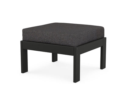 POLYWOOD® Vineyard Modular Ottoman in Black / Ash Charcoal
