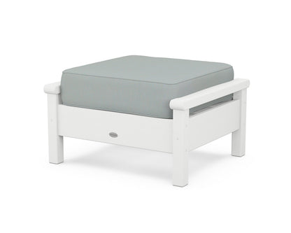 POLYWOOD® Harbour Deep Seating Ottoman in White / Spa