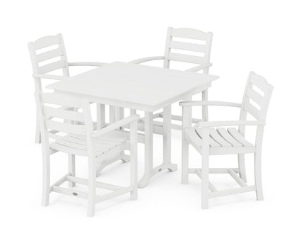 POLYWOOD® La Casa Café 5-Piece Farmhouse Dining Set in White