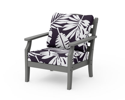Draper James™ by  POLYWOOD® Savannah Deep Seating Chair in Slate Grey / Leaf Navy