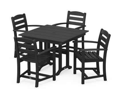 POLYWOOD® La Casa Café 5-Piece Farmhouse Dining Set in Black