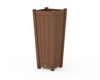 POLYWOOD® Vineyard Tapered Square Tall Planter Box in Teak