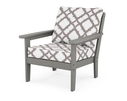 Country Living Cottage Deep Seating Chair in Slate Grey / Trellis Grey Mist