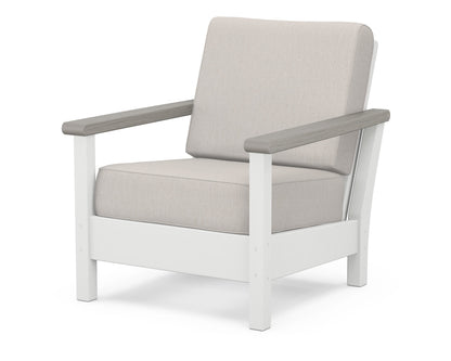 POLYWOOD® Harbour Deep Seating Chair in White / Driftwood / Cast Ash