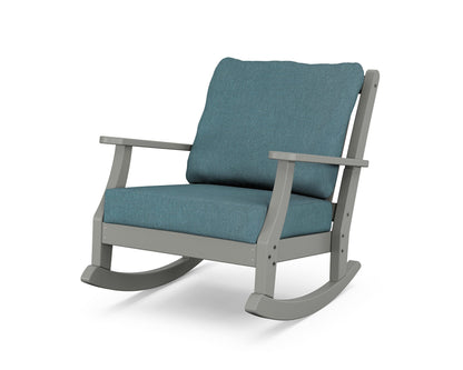 Country Living Wovendale Deep Seating Rocking Chair in Slate Grey / Ocean Teal