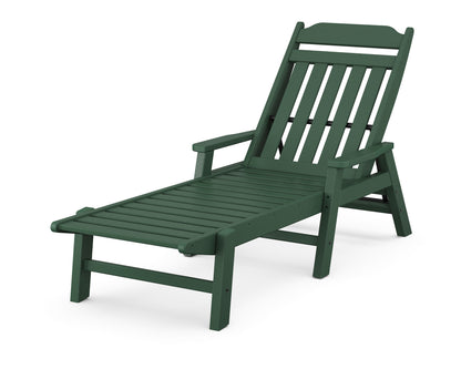 Country Living Cottage Chaise with Arms in Green