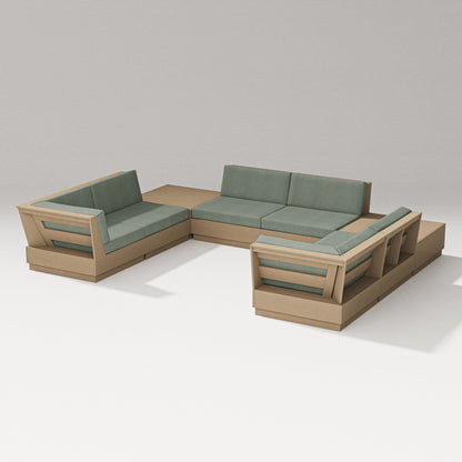 PW Designer Series Elevate 8-Piece U-Shaped Sectional in Vintage Sahara / Cast Sage