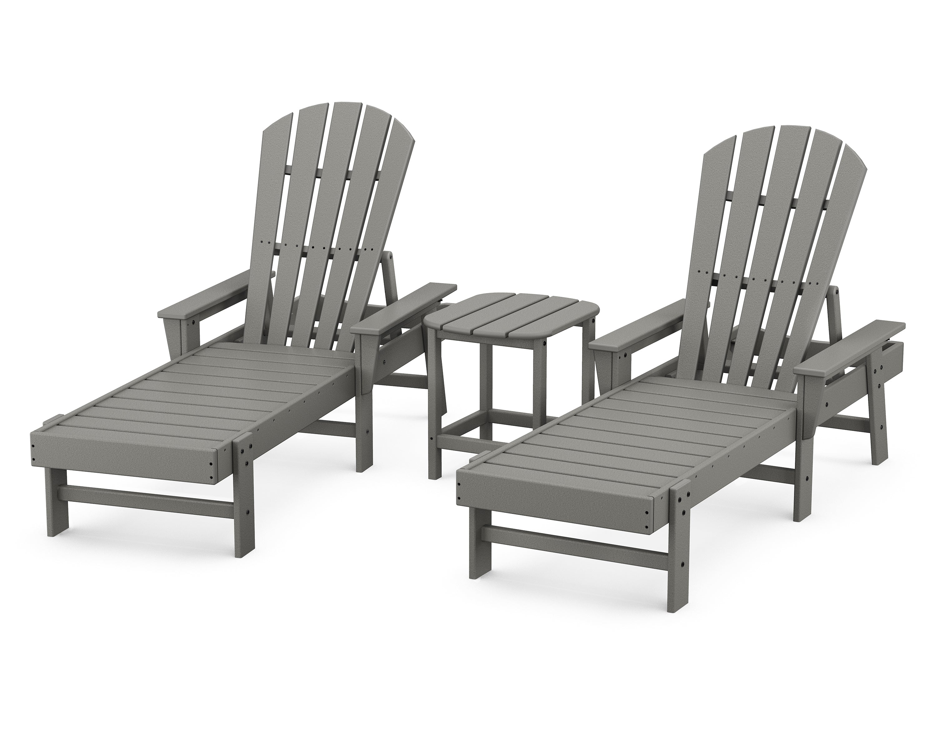 POLYWOOD® South Beach Chaise 3-Piece Set in Slate Grey