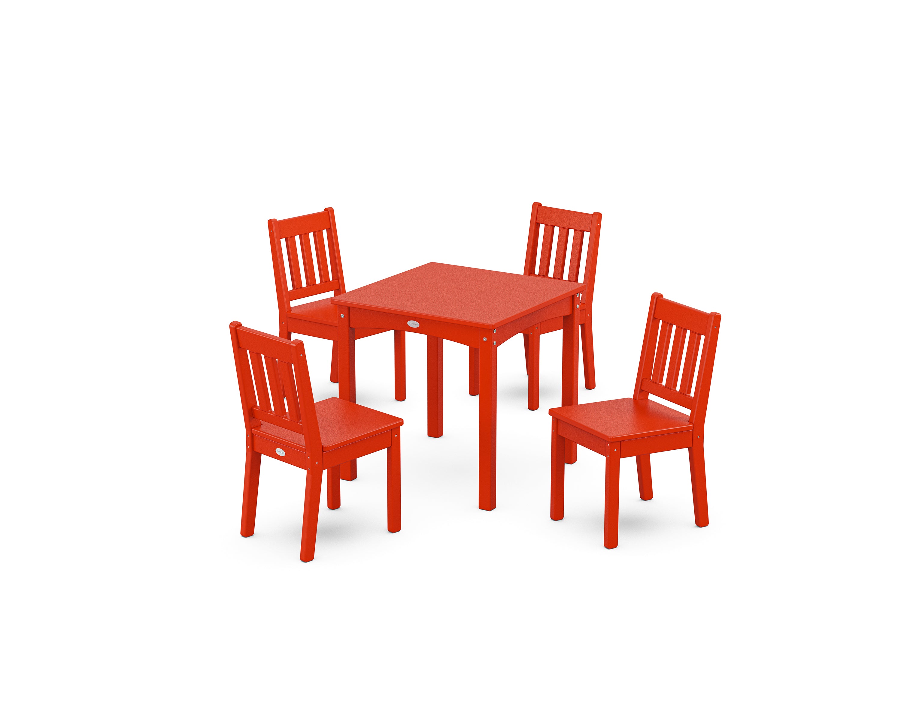 POLYWOOD® Vineyard Kids 5-Piece Dining Set in Sunset Red