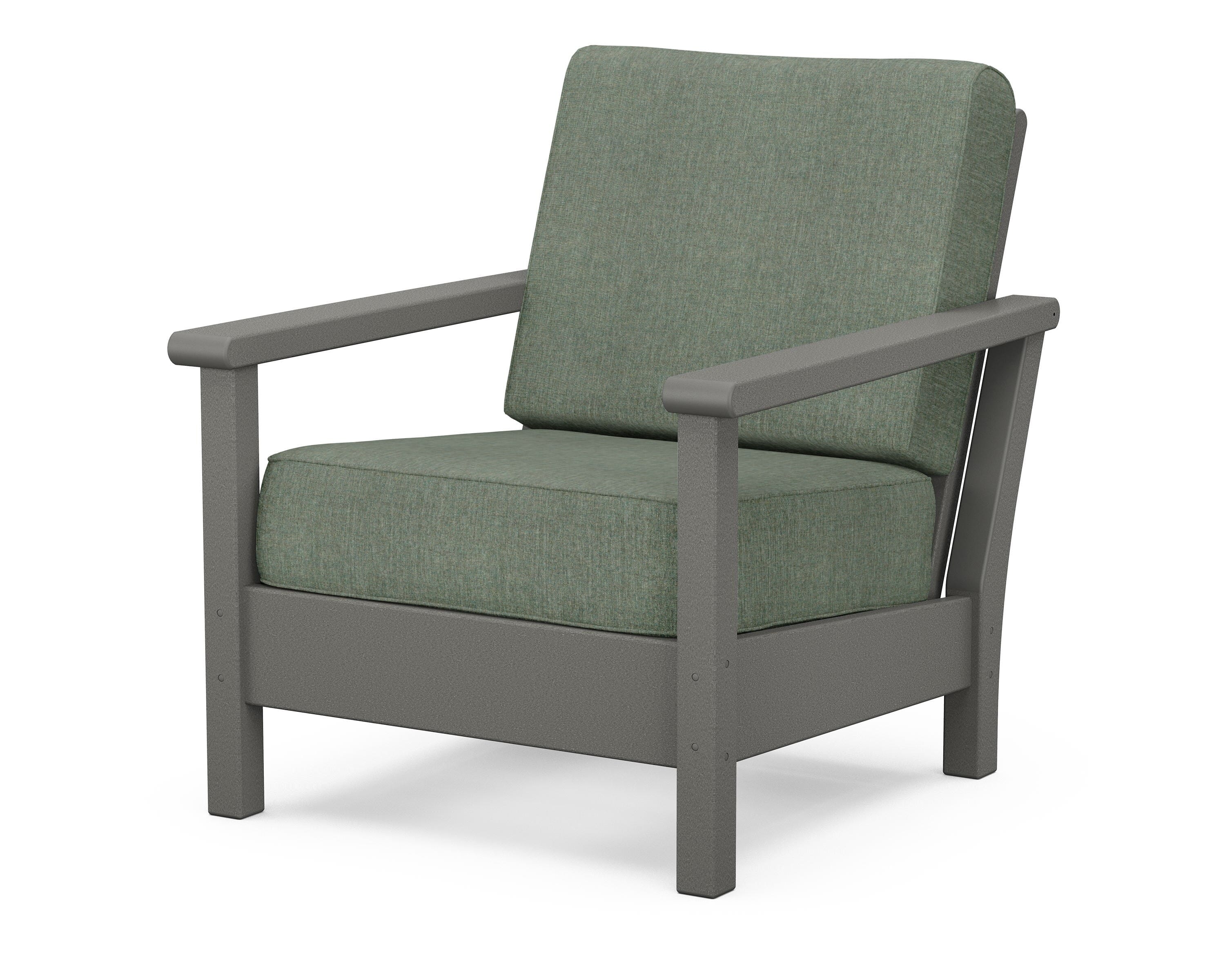 POLYWOOD® Harbour Deep Seating Chair in Slate Grey / Cast Sage