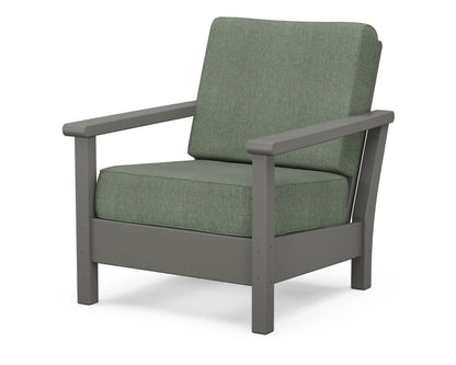 POLYWOOD® Harbour Deep Seating Chair in Slate Grey / Cast Sage