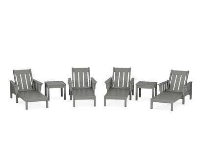 Martha Stewart by POLYWOOD® Acadia 6-Piece Chaise Set in Slate Grey