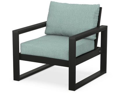 POLYWOOD® EDGE Club Chair in Black / Glacier Spa