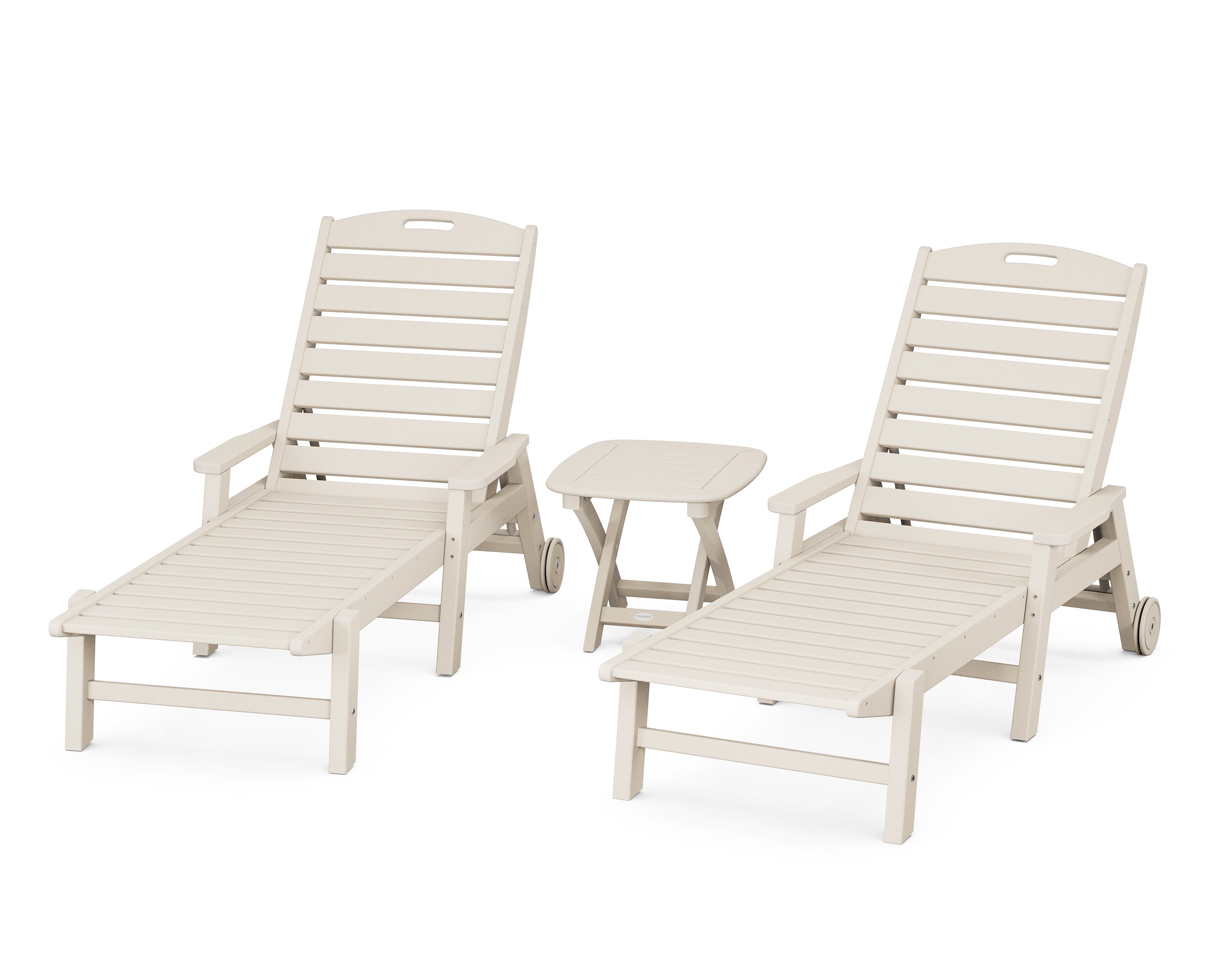 POLYWOOD® Nautical 3-Piece Chaise Set in Sand