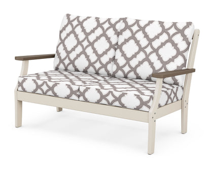 POLYWOOD® Braxton Deep Seating Loveseat in Sand / Kona / Trellis Grey Mist