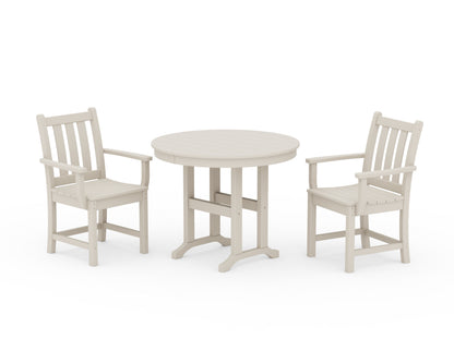 POLYWOOD® Traditional Garden 3-Piece Round Dining Set in Sand