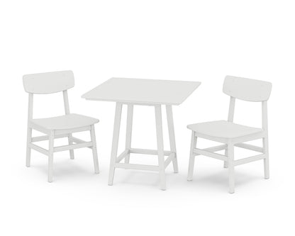POLYWOOD® Modern Studio Urban Chair 3-Piece Bistro Dining Set in White