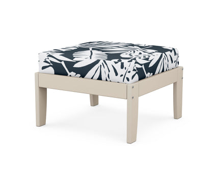 Unbranded Modular Ottoman - Classic in Sand / Leaf Marine Indigo