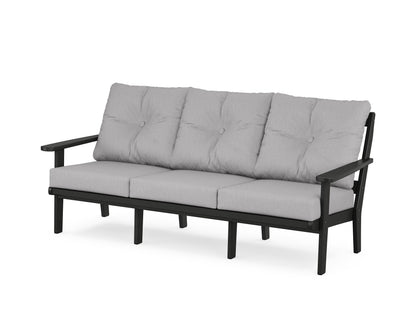 POLYWOOD® Mission Deep Seating Sofa in Black / Granite