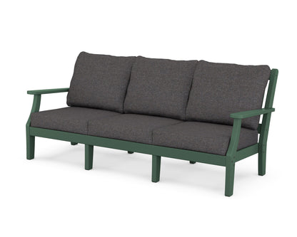 Martha Stewart by POLYWOOD® Chinoiserie Deep Seating Sofa in Green / Ash Charcoal
