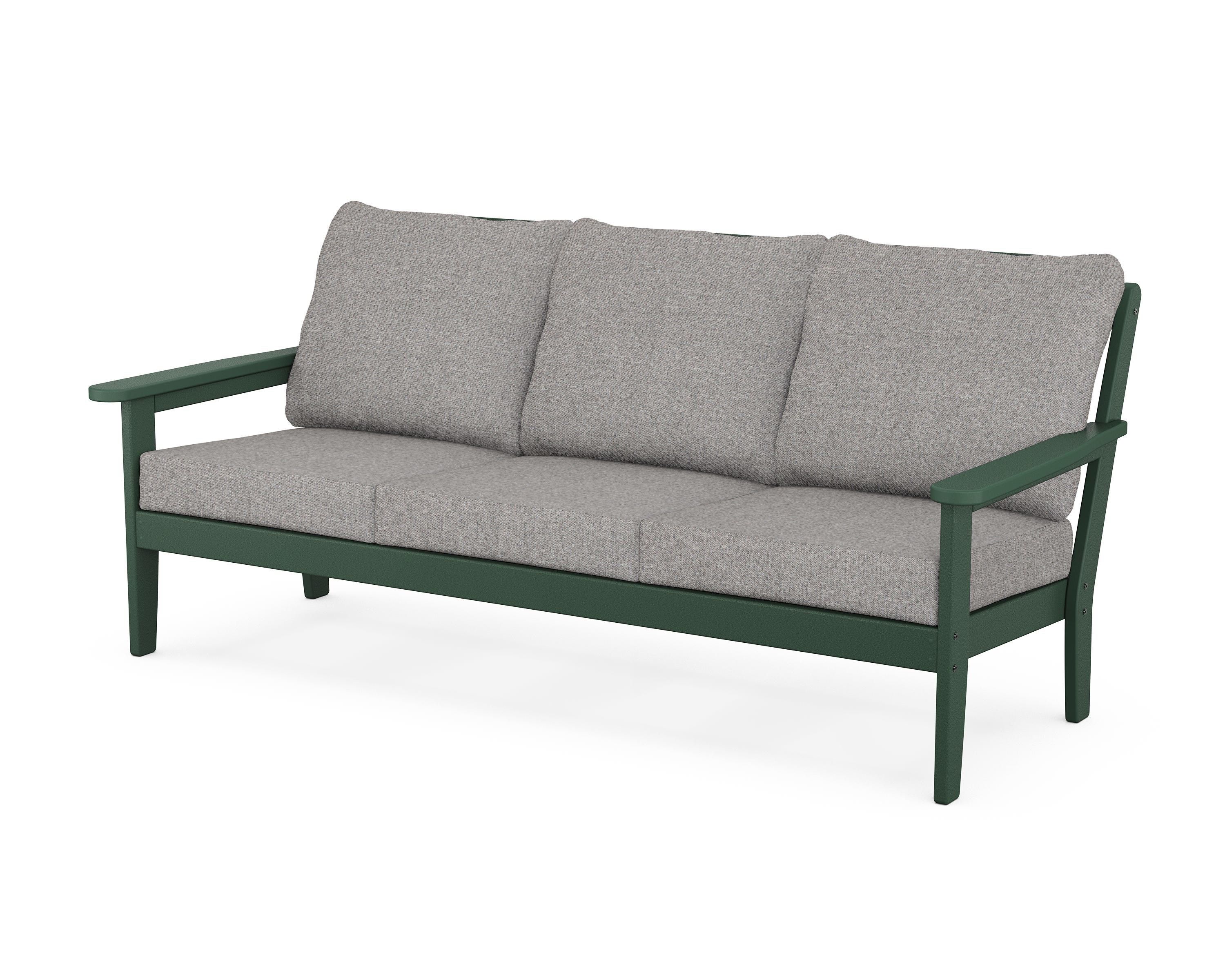 Country Living Cottage Deep Seating Sofa in Green / Grey Mist