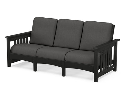 POLYWOOD® Club Mission Sofa in Black / Spectrum Carbon