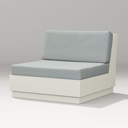 PW Designer Series Elevate Modular Armless Chair in Vintage White / Spa