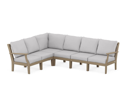 POLYWOOD® Braxton Modular 6-Piece Deep Seating Set in Vintage Sahara / Granite