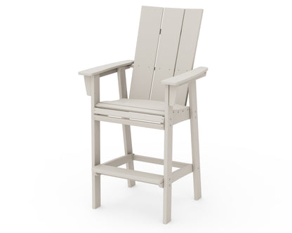 POLYWOOD® Modern Curveback Adirondack Bar Chair in Sand