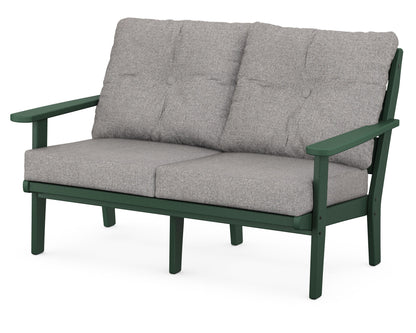 POLYWOOD® Lakeside Deep Seating Loveseat in Green / Grey Mist