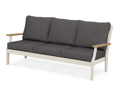 POLYWOOD® Braxton Deep Seating Sofa in Sand / Natural / Ash Charcoal