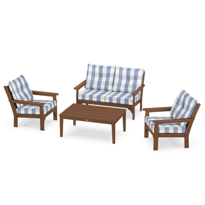 Vineyard 4 Piece Deep Seating Set - Teak