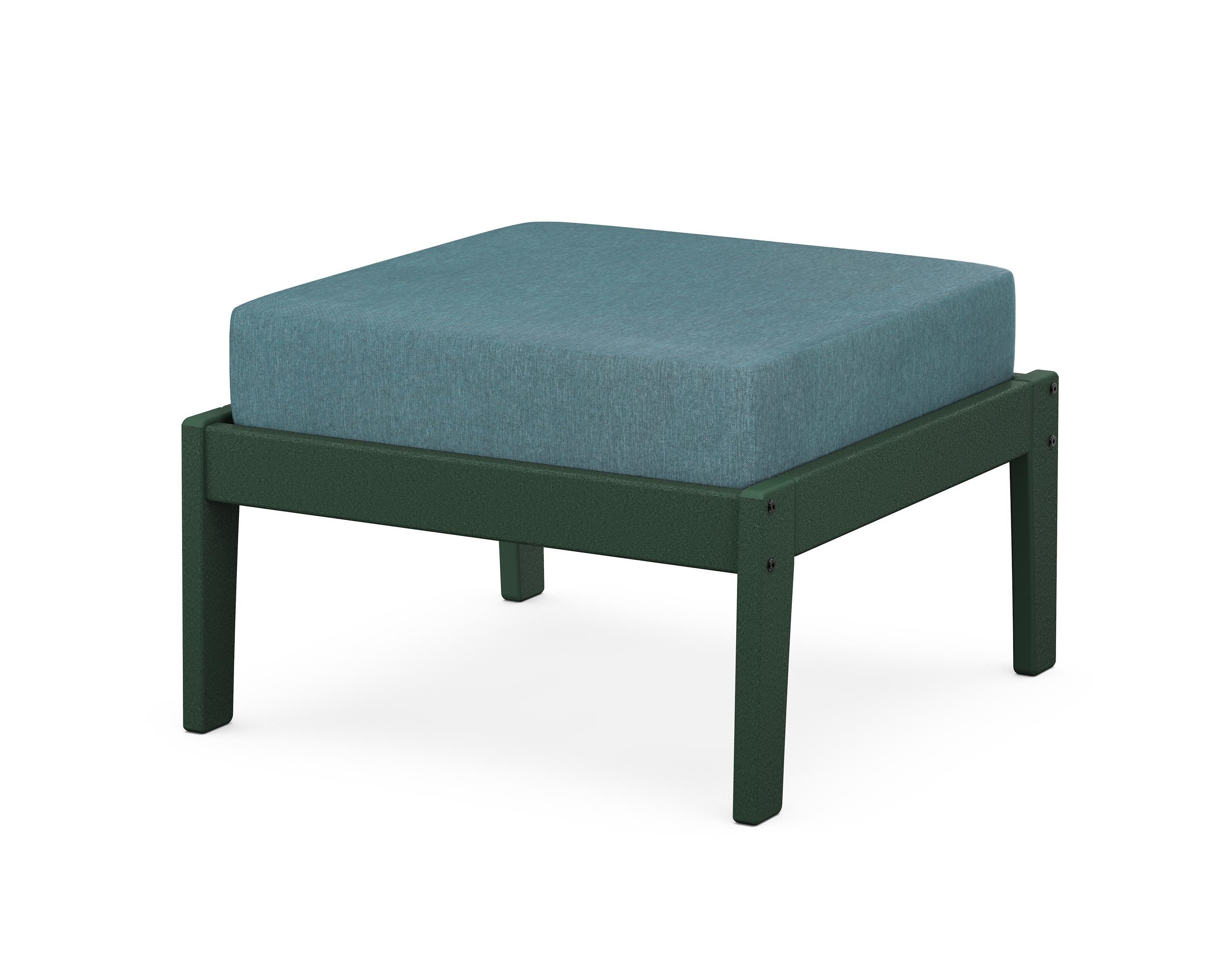 Unbranded Deep Seating Ottoman in Green / Ocean Teal
