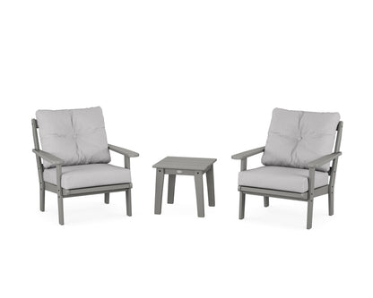 POLYWOOD® Mission 3-Piece Deep Seating Set in Slate Grey / Granite