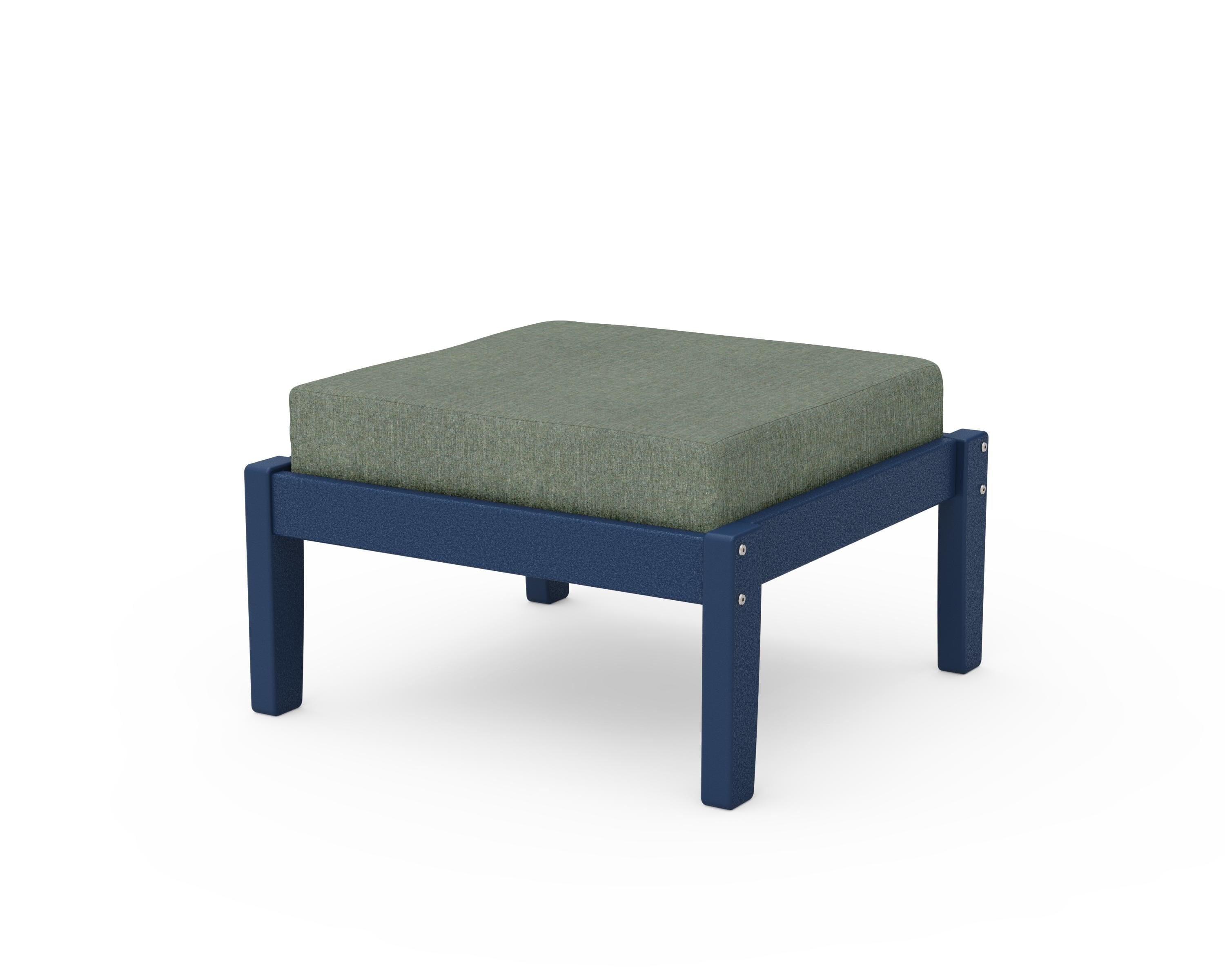 Unbranded Deep Seating Ottoman in Navy / Cast Sage