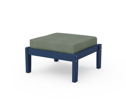 Unbranded Deep Seating Ottoman in Navy / Cast Sage
