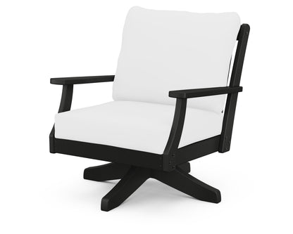 Braxton Deep Seating Swivel Chair - Black