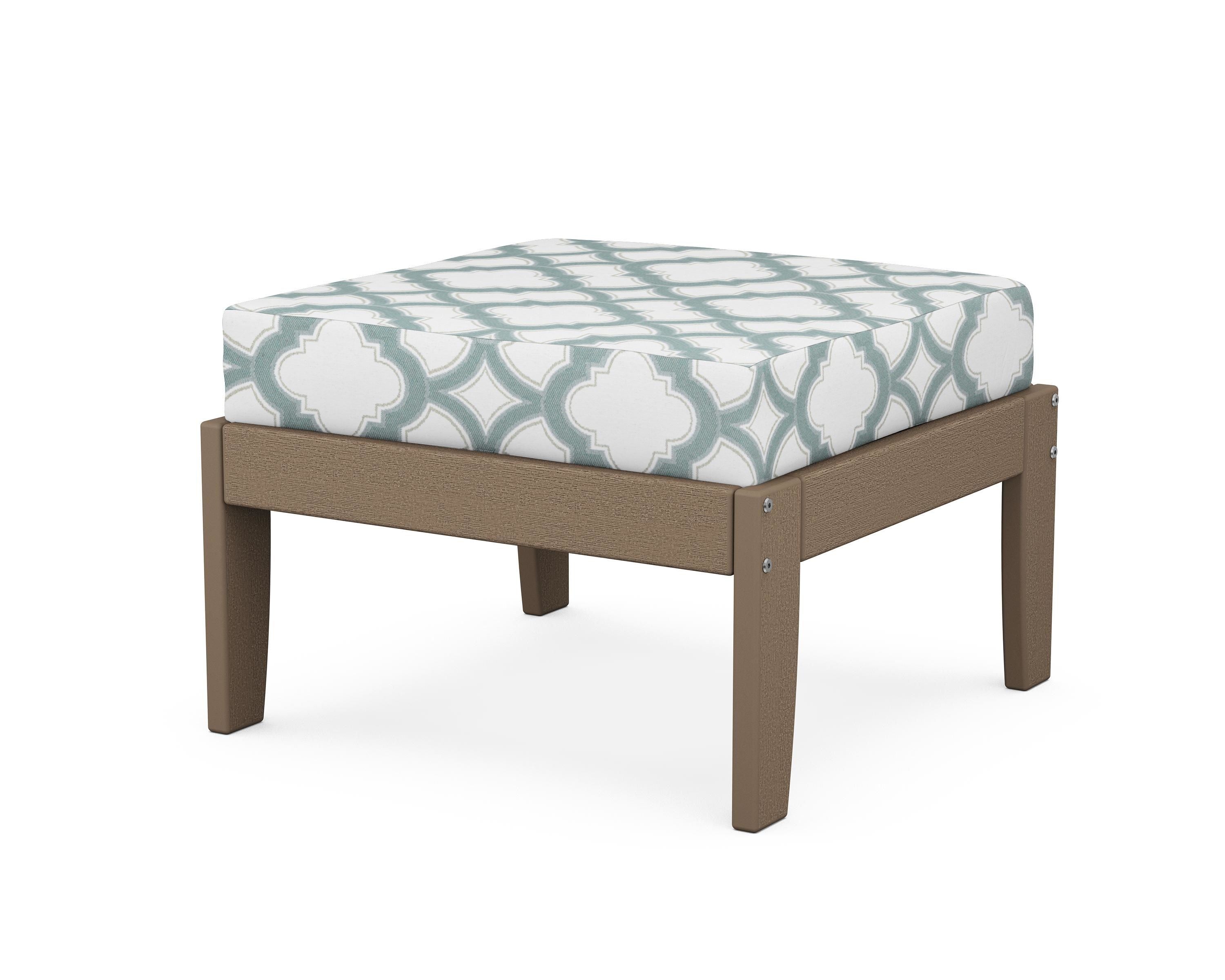 Unbranded Modular Ottoman - Classic in Vintage Sahara / Trellis Glacier Spa
