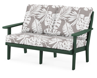 POLYWOOD® Lakeside Deep Seating Loveseat in Green / Leaf Grey Mist