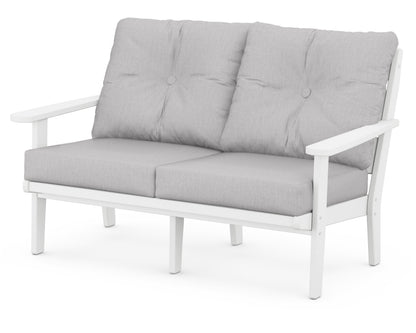POLYWOOD® Lakeside Deep Seating Loveseat in White / Granite