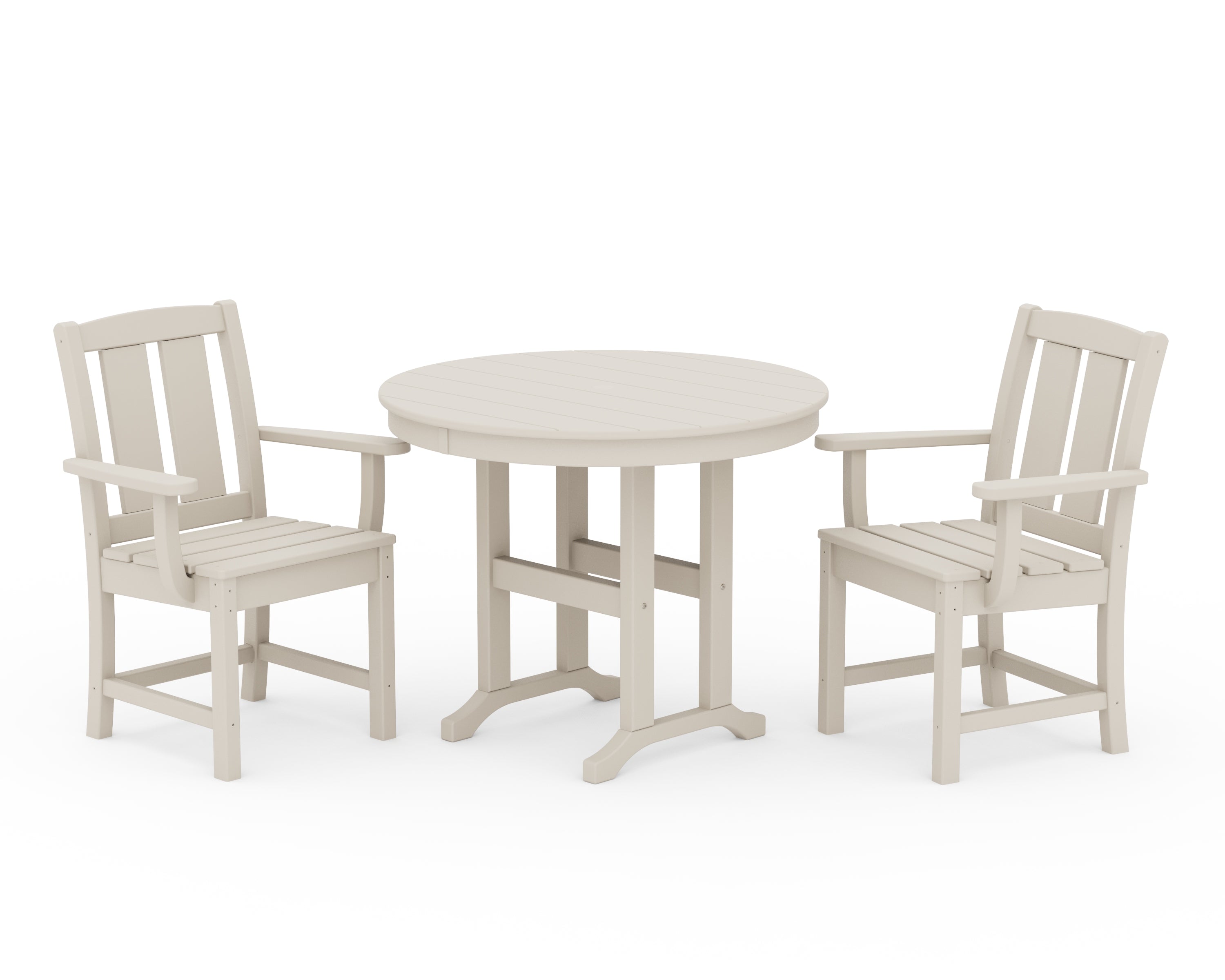 POLYWOOD® Mission 3-Piece Farmhouse Dining Set in Sand