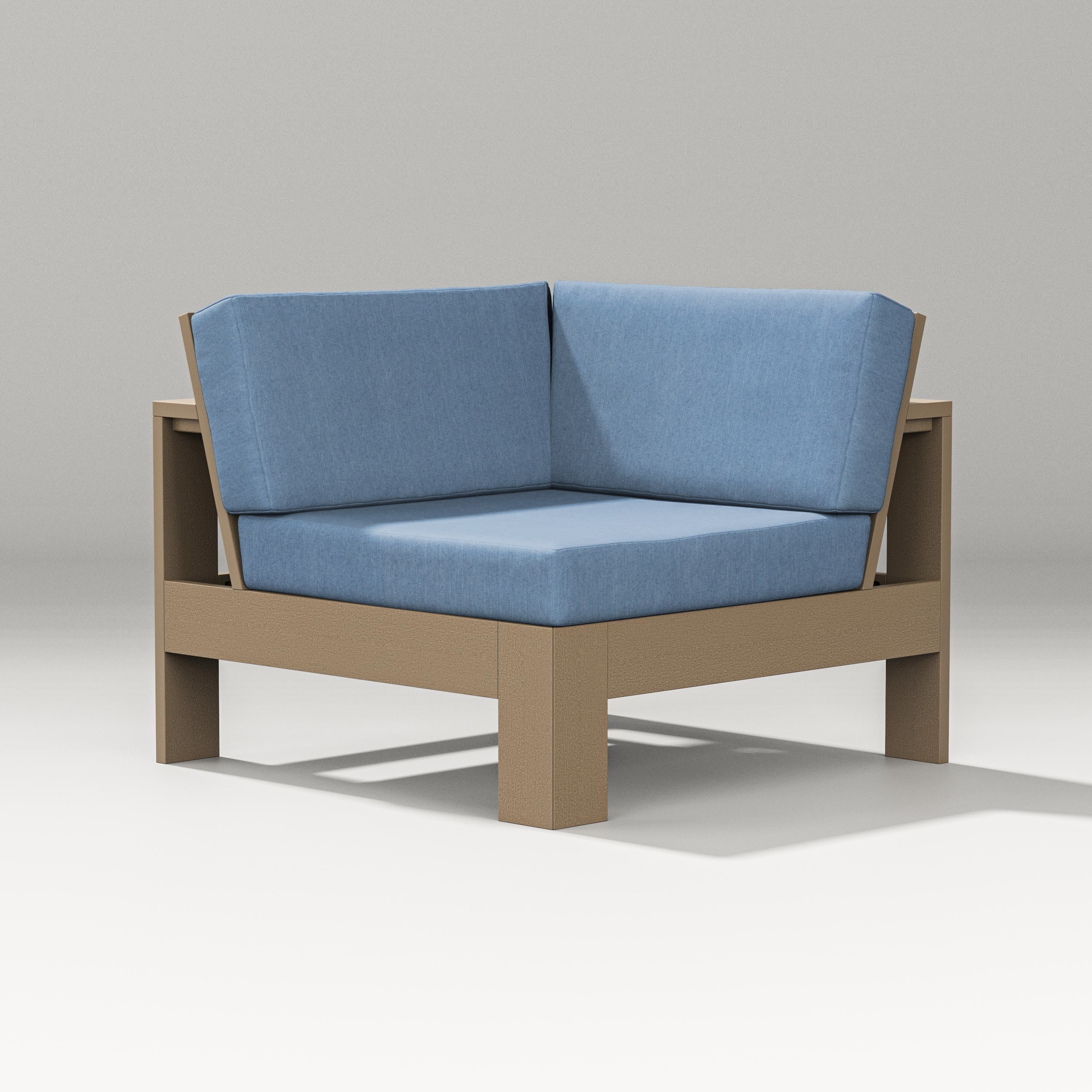 PW Designer Series Latitude Modular Corner Chair in Vintage Sahara / Sky Blue