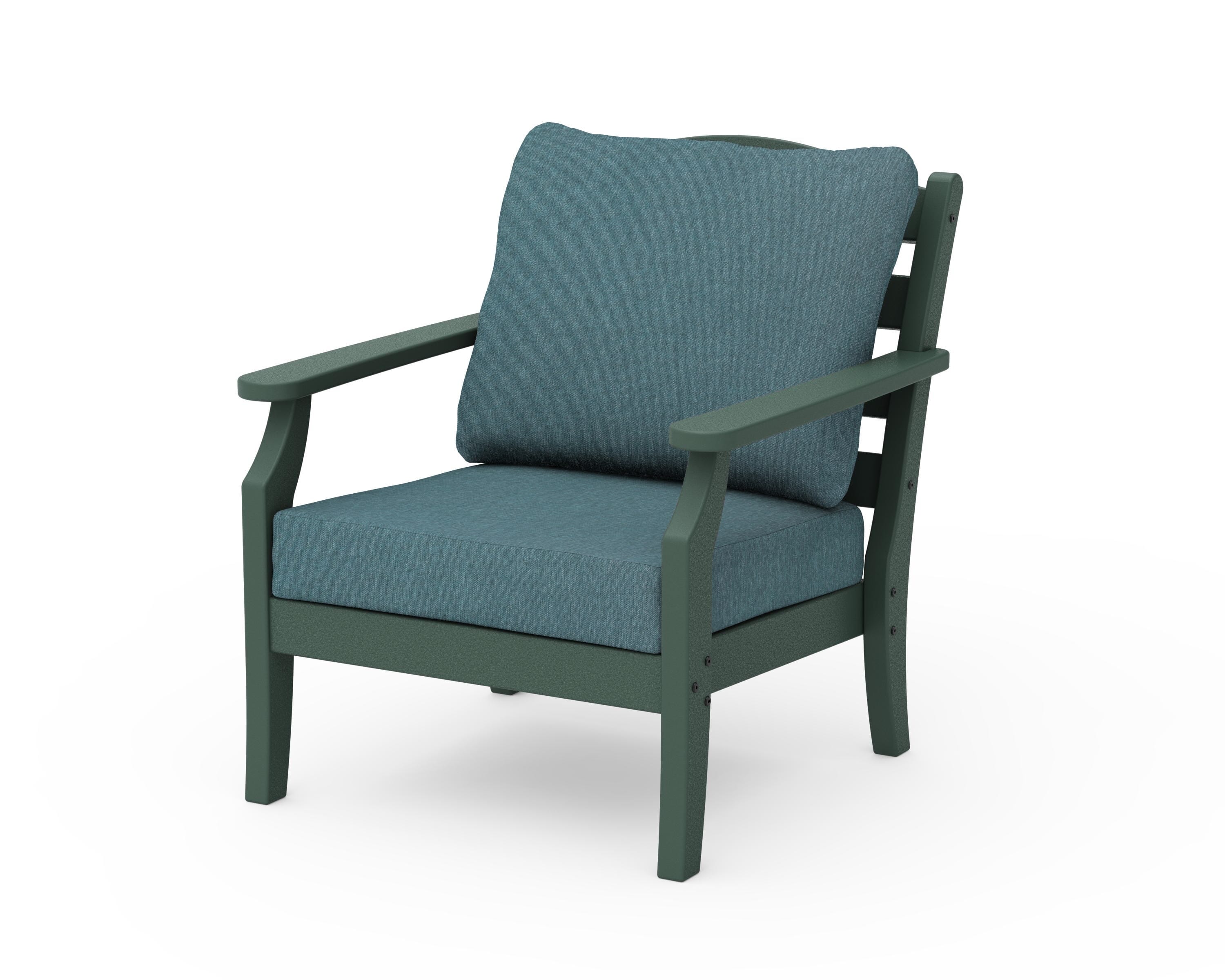 Draper James™ by  POLYWOOD® Savannah Deep Seating Chair in Green / Ocean Teal