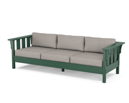 Martha Stewart by POLYWOOD® Acadia Deep Seating Sofa in Green / Weathered Tweed