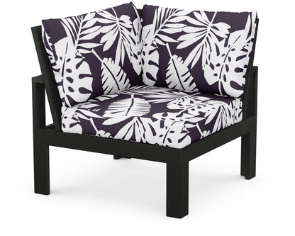 Unbranded Modular Corner Chair in Black / Leaf Navy