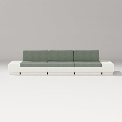 PW Designer Series Elevate Straight Sectional in Vintage White / Cast Sage