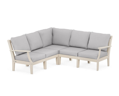 POLYWOOD® Braxton Modular 5-Piece Deep Seating Set in Sand / Granite